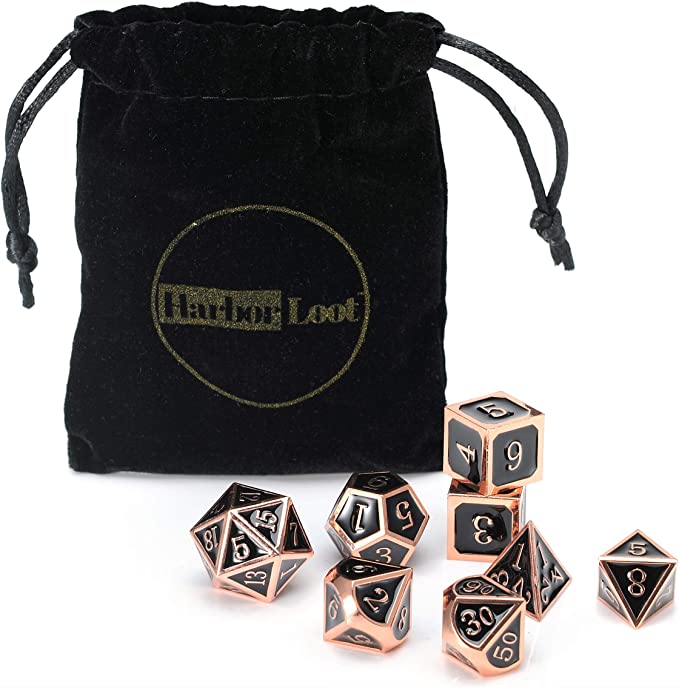Harbor Loot Deluxe Metal Dice Set: Enhanced Gaming with Extra D6