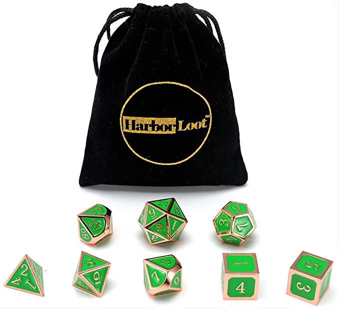 Harbor Loot Deluxe Metal Dice Set: Enhanced Gaming with Extra D6