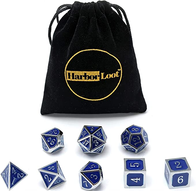 Harbor Loot Deluxe Metal Dice Set: Enhanced Gaming with Extra D6
