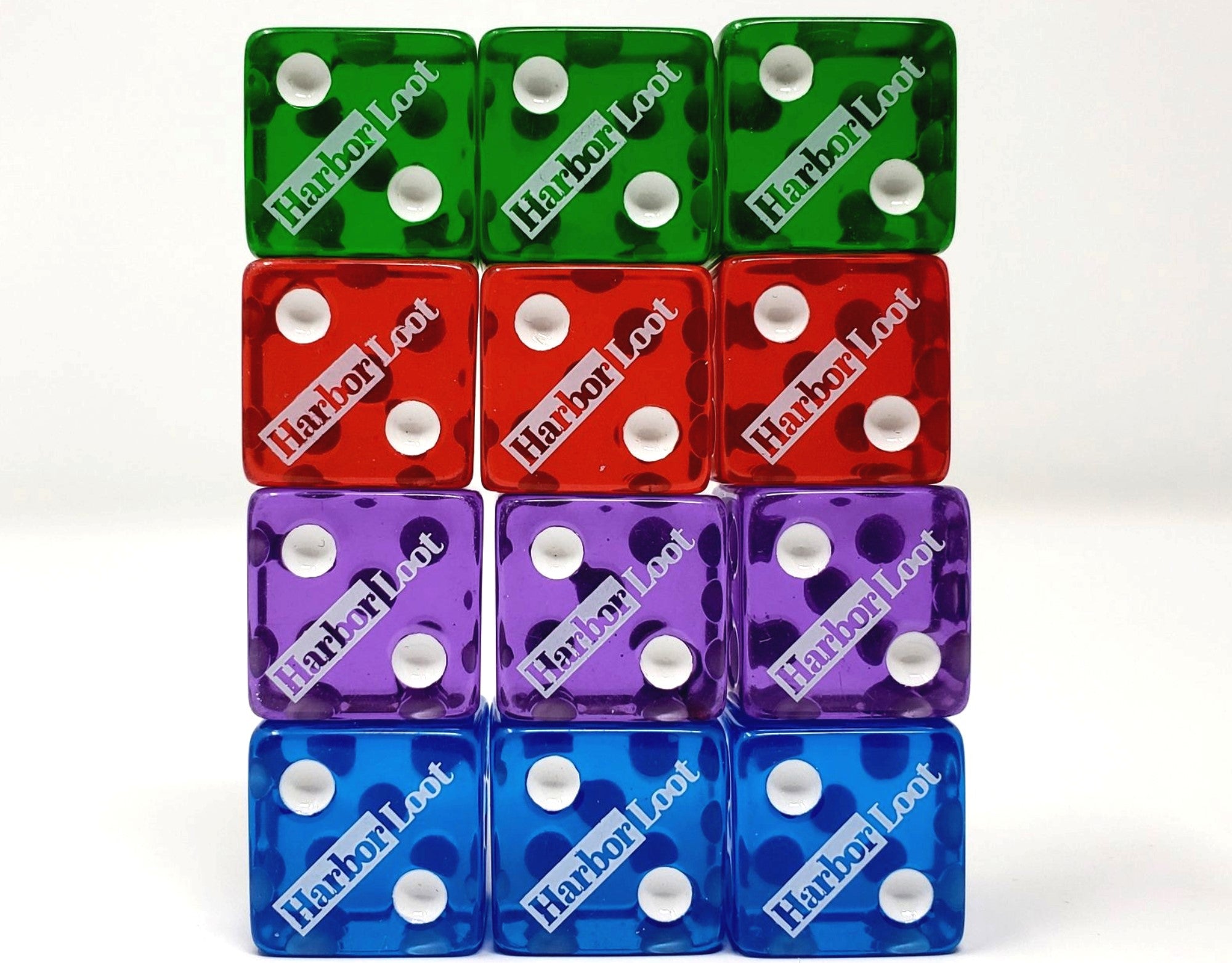 12 Pack Easy to Read Large Dice for Dice Stacking and Dice Games