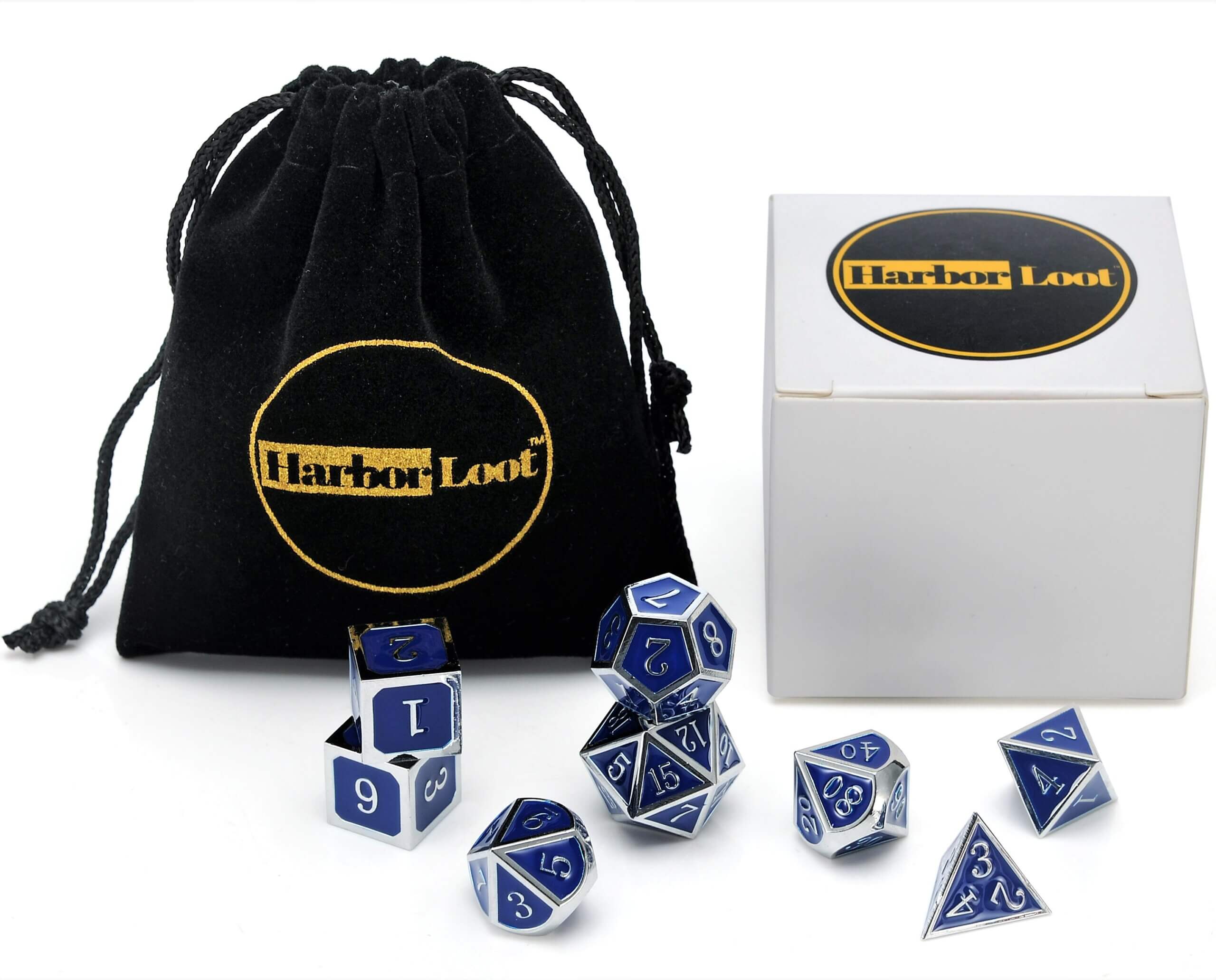 Harbor Loot Deluxe Metal Dice Set: Enhanced Gaming with Extra D6