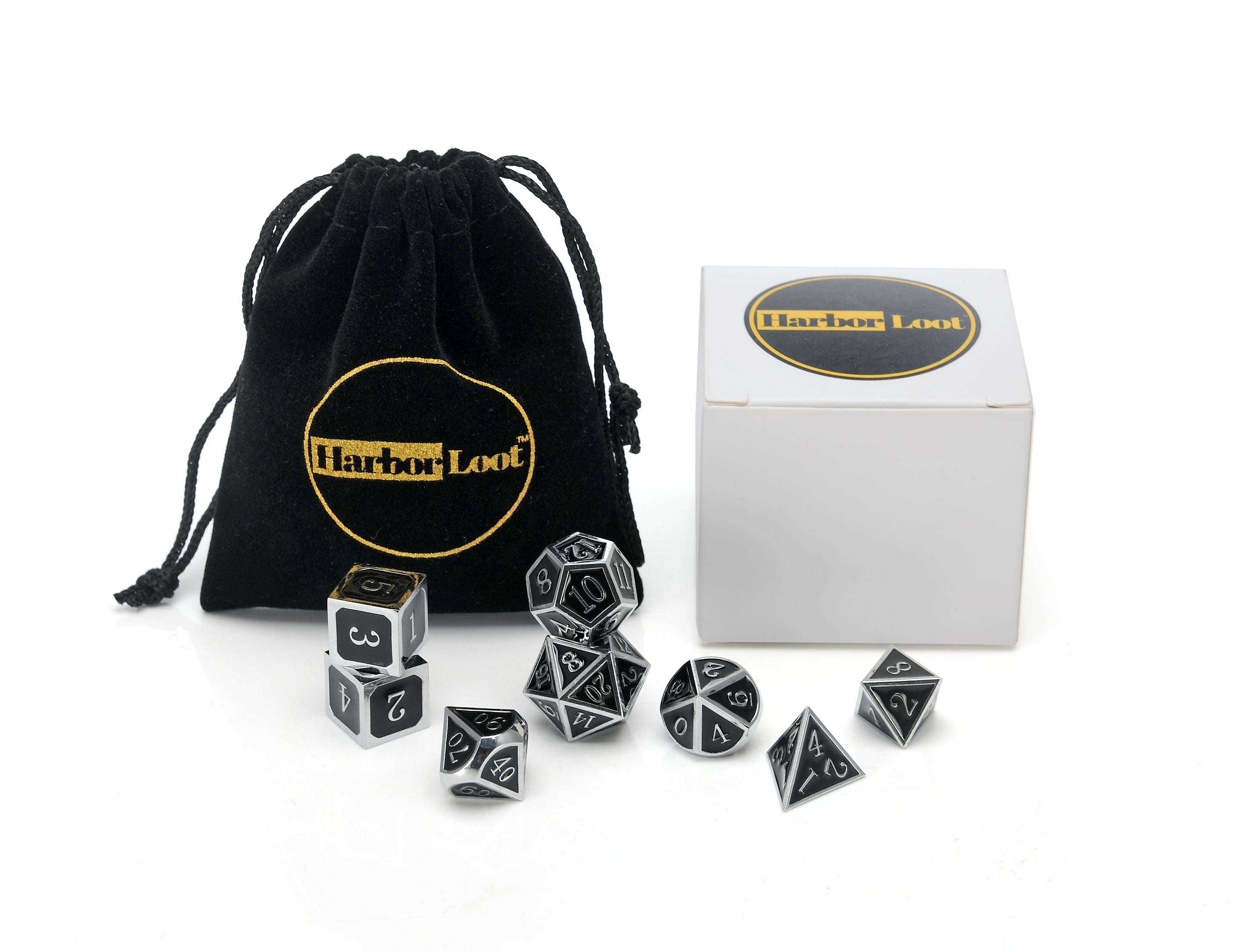 Harbor Loot Deluxe Metal Dice Set: Enhanced Gaming with Extra D6